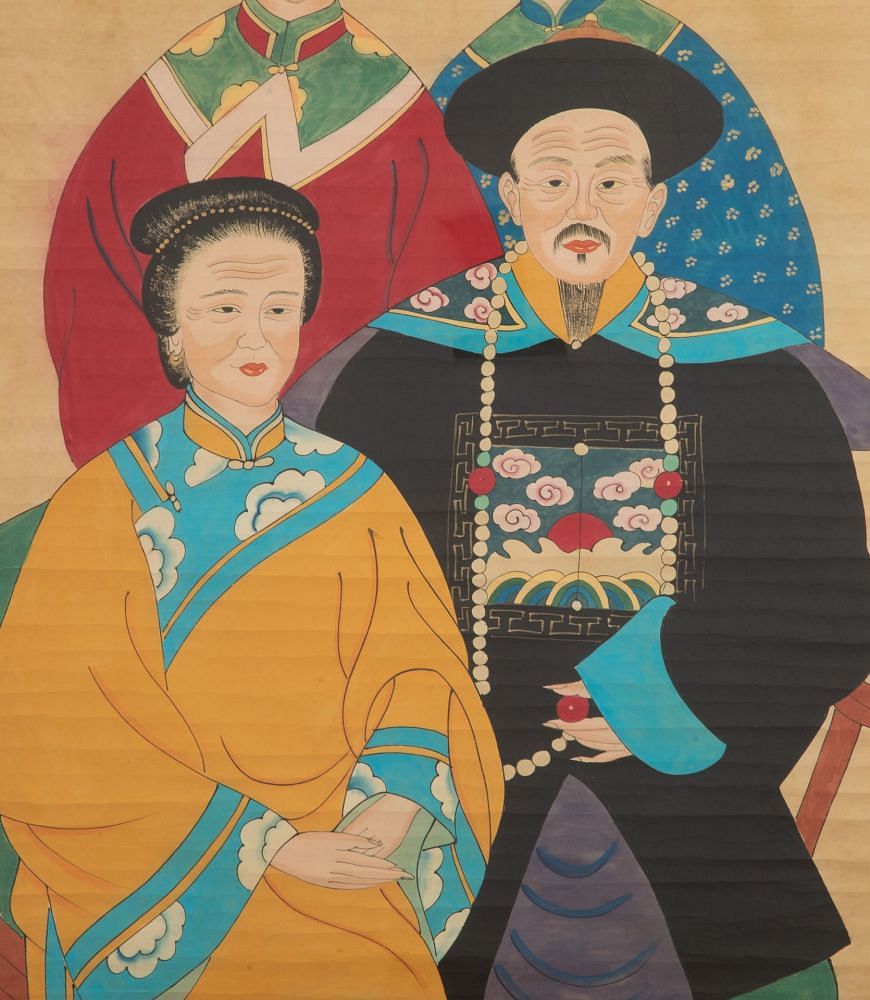 Early 20th Century Chinese Ancestor Group Portrait WD5241183