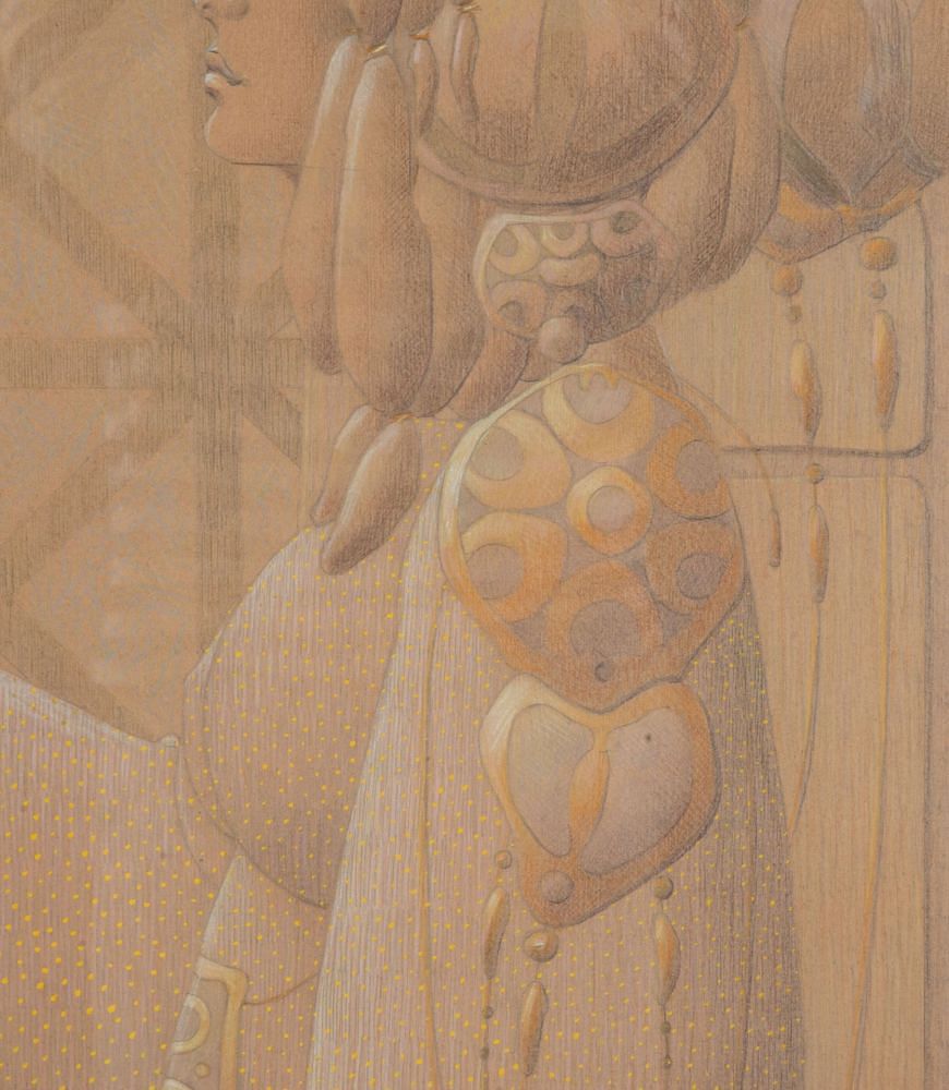 20th Century Pastel Portrait of a Woman by Christian La Moult WD5243287