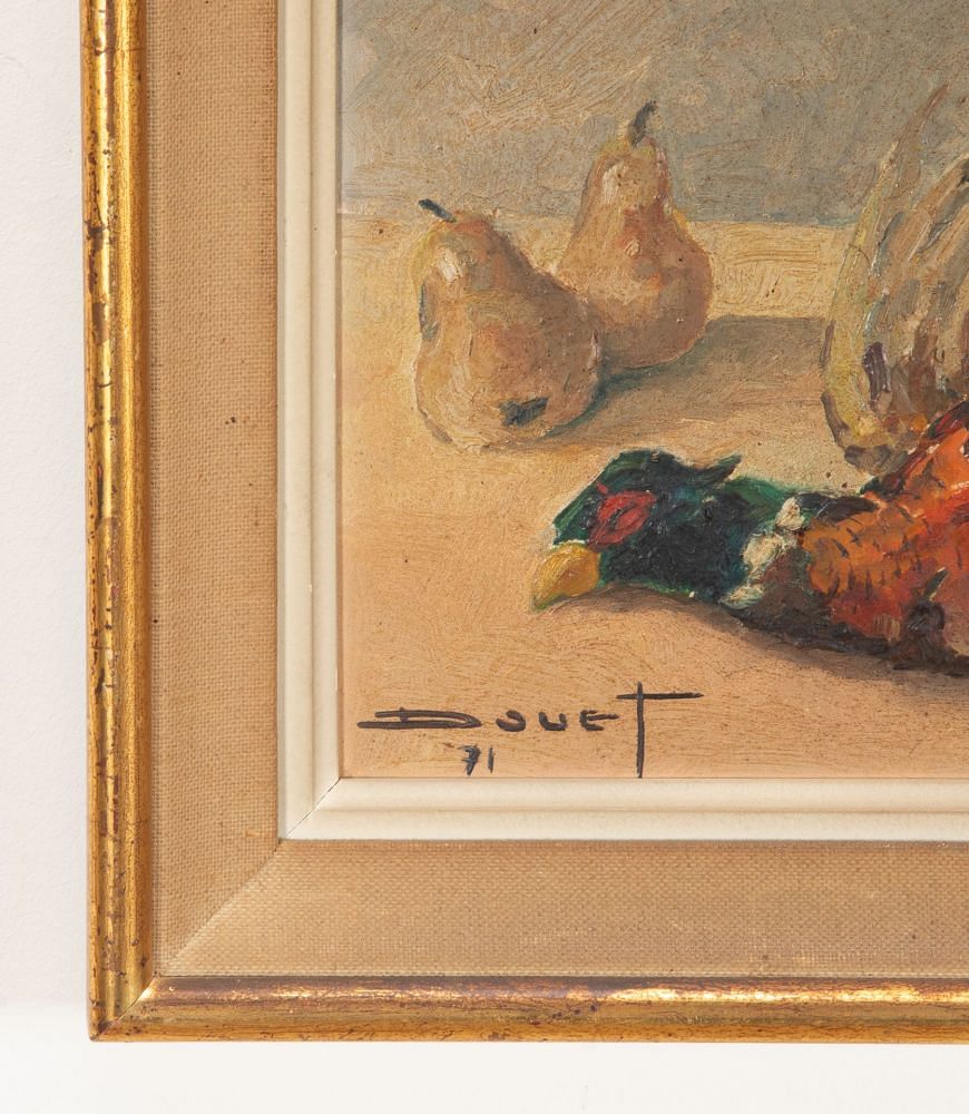 20th Century French Oil on Board Still Life Painting of a Pheasant WD8042429