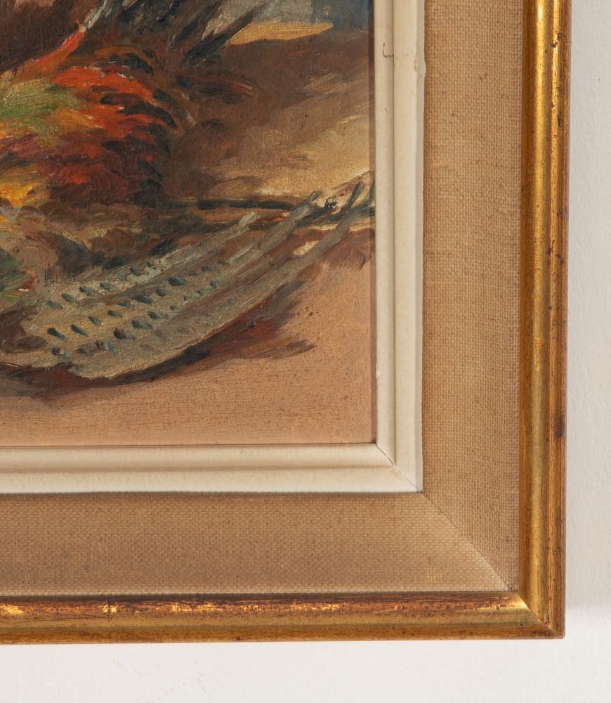 20th Century French Oil on Board Still Life Painting of a Pheasant WD8042429