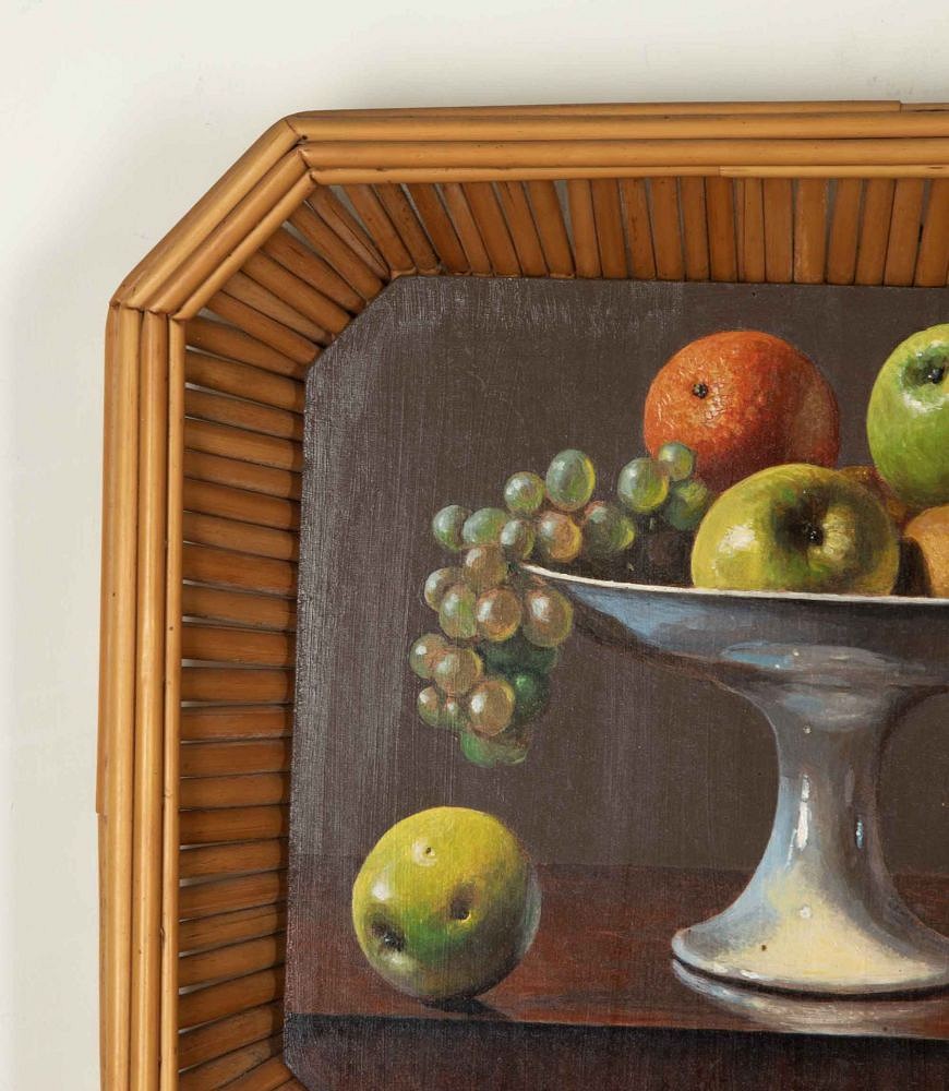 20th Century English Still Life Painting in a Basket Frame WD8543035