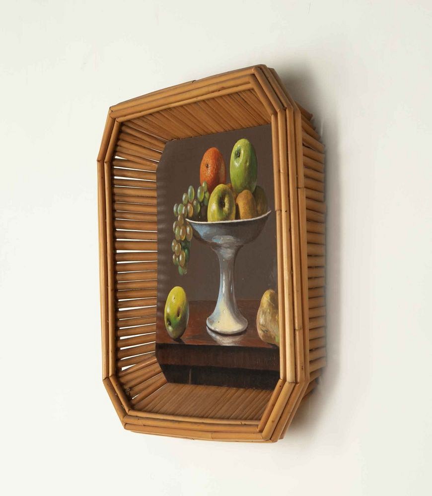 20th Century English Still Life Painting in a Basket Frame WD8543035