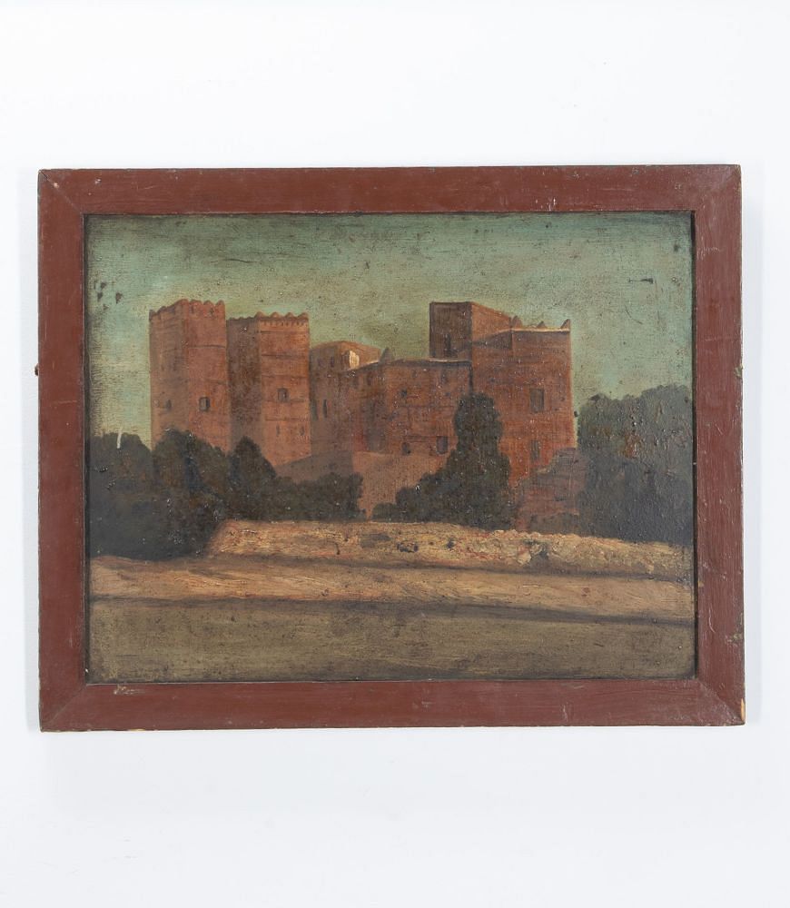 19th Century French Naive Chateau Painting WD9039188