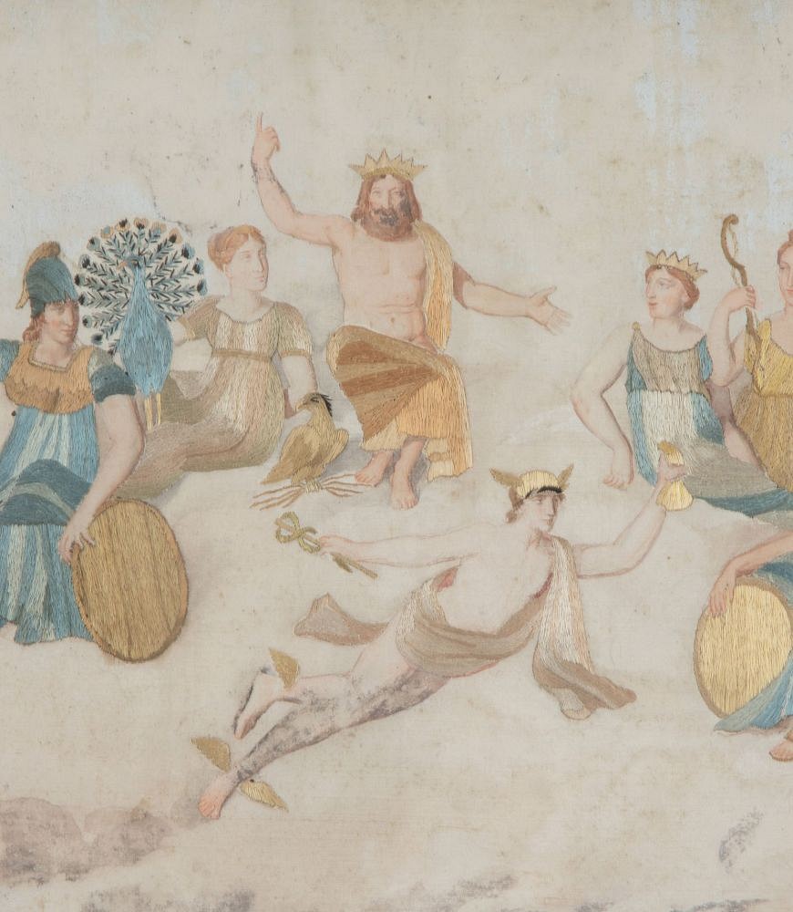 18th Century Metal Thread and Painted Artwork WD9338721
