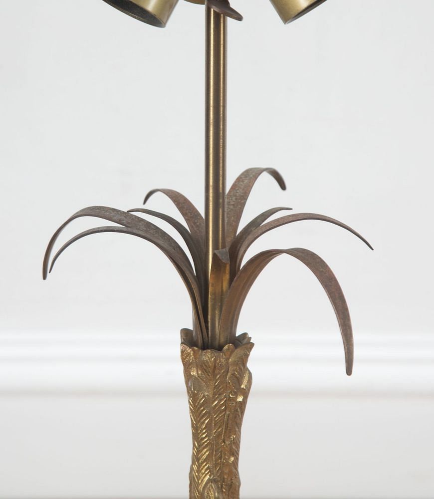 Pair of 20th Maison Charles Bronze Palm Tree Lamps LT6534944