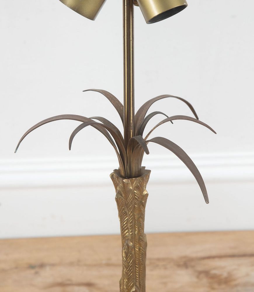 Pair of 20th Maison Charles Bronze Palm Tree Lamps LT6534944