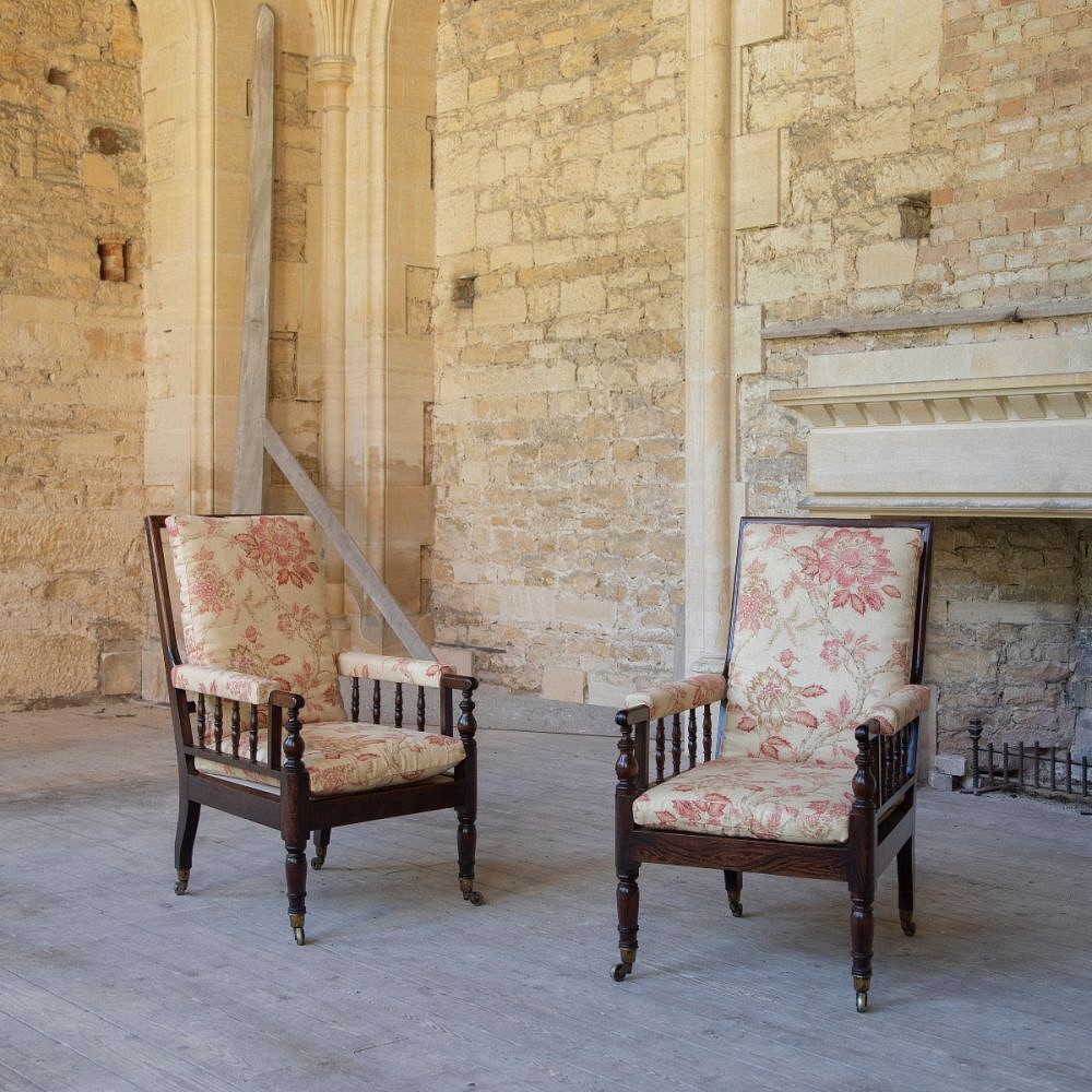 Large Scale Pair of Regency Library Armchairs CH018134