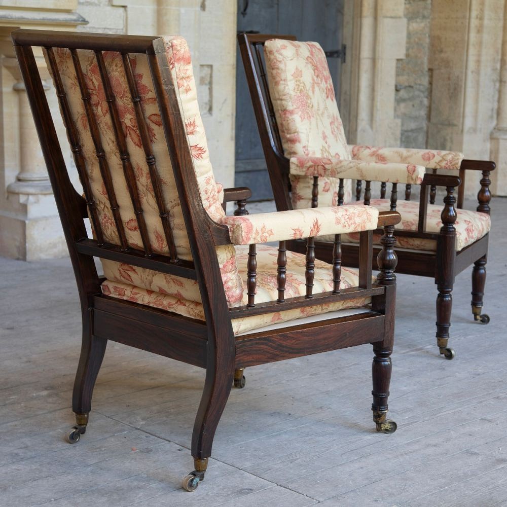 Large Scale Pair of Regency Library Armchairs CH018134