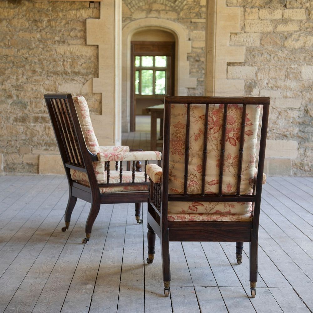Large Scale Pair of Regency Library Armchairs CH018134