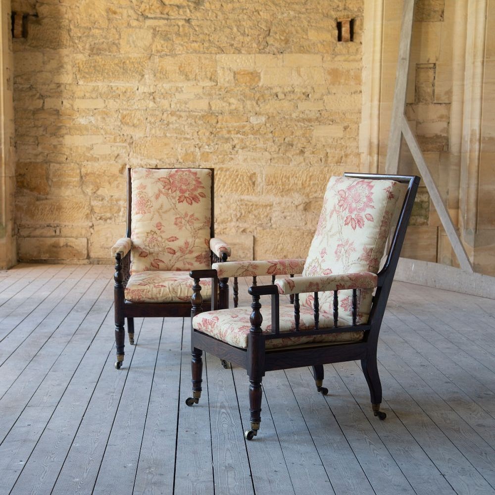 Large Scale Pair of Regency Library Armchairs CH018134