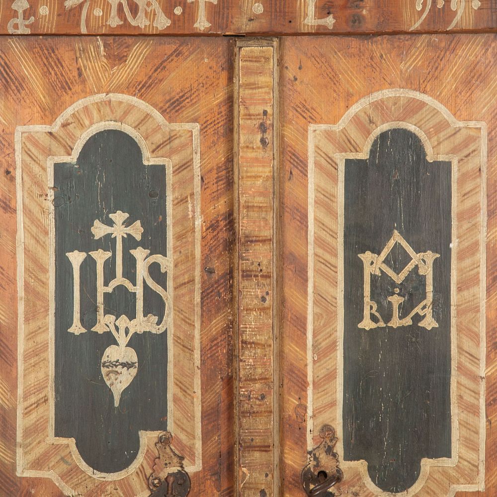 18th Century Austrian Painted Marriage Cupboard 1833699