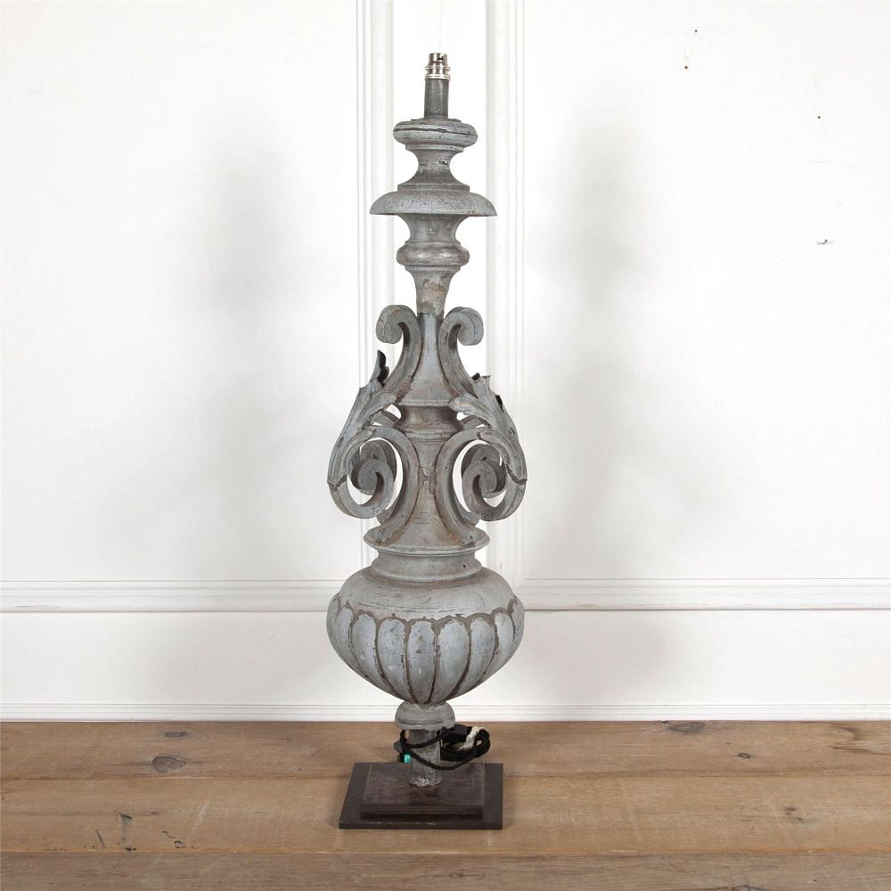 19th Century Architectural Fragment adapted to a Zinc Lamp LT6061932