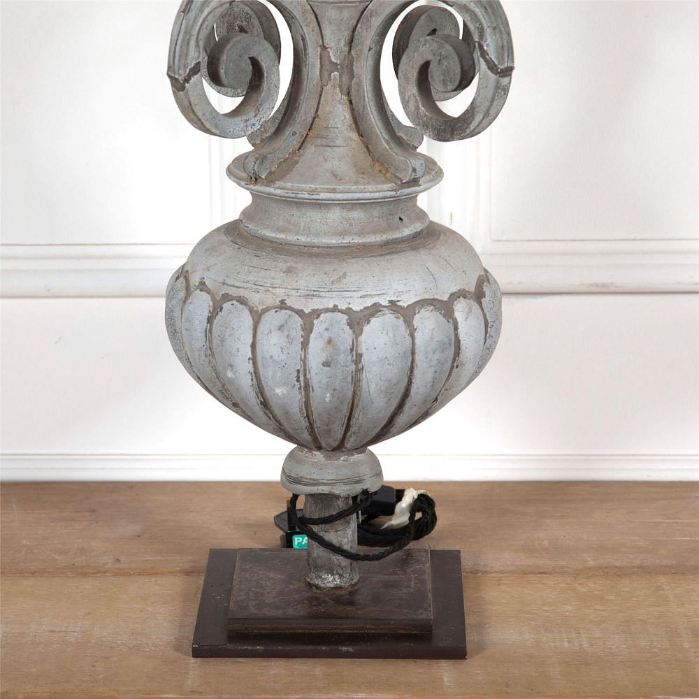 19th Century Architectural Fragment adapted to a Zinc Lamp LT6061932