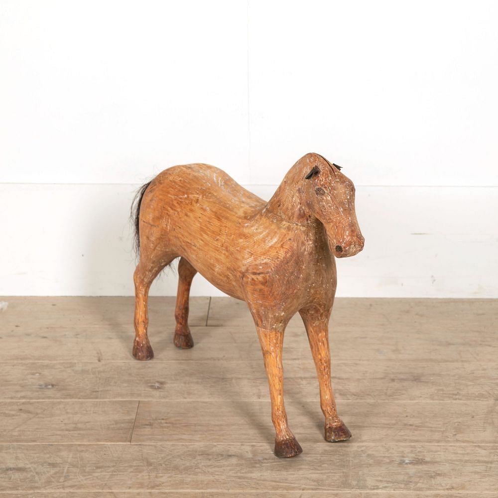 19th Century Carved Wooden Horse DA608000