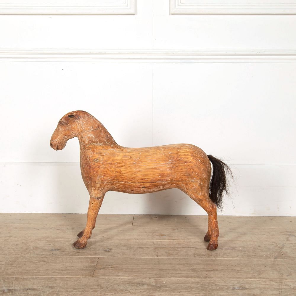 19th Century Carved Wooden Horse DA608000