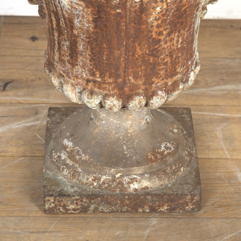 19th Century Cast Iron Lions Head Urn DA3220091