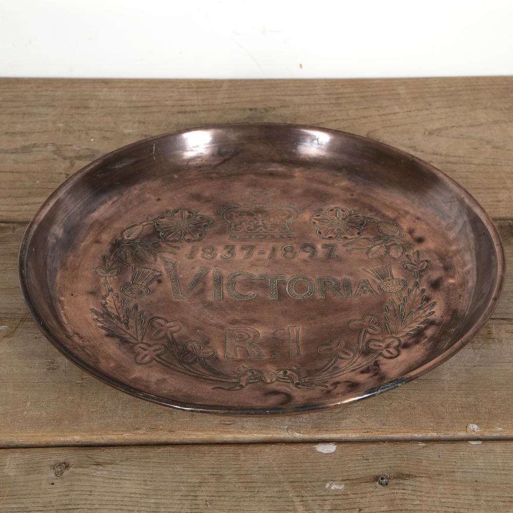 19th Century English Copper Commemorative Tray DA1523651