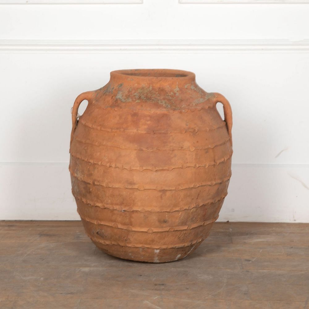 19th Century French Ribbed Terracotta Pot GA7432213