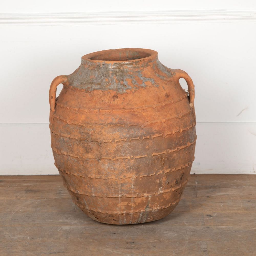 19th Century French Ribbed Terracotta Pot GA7432213