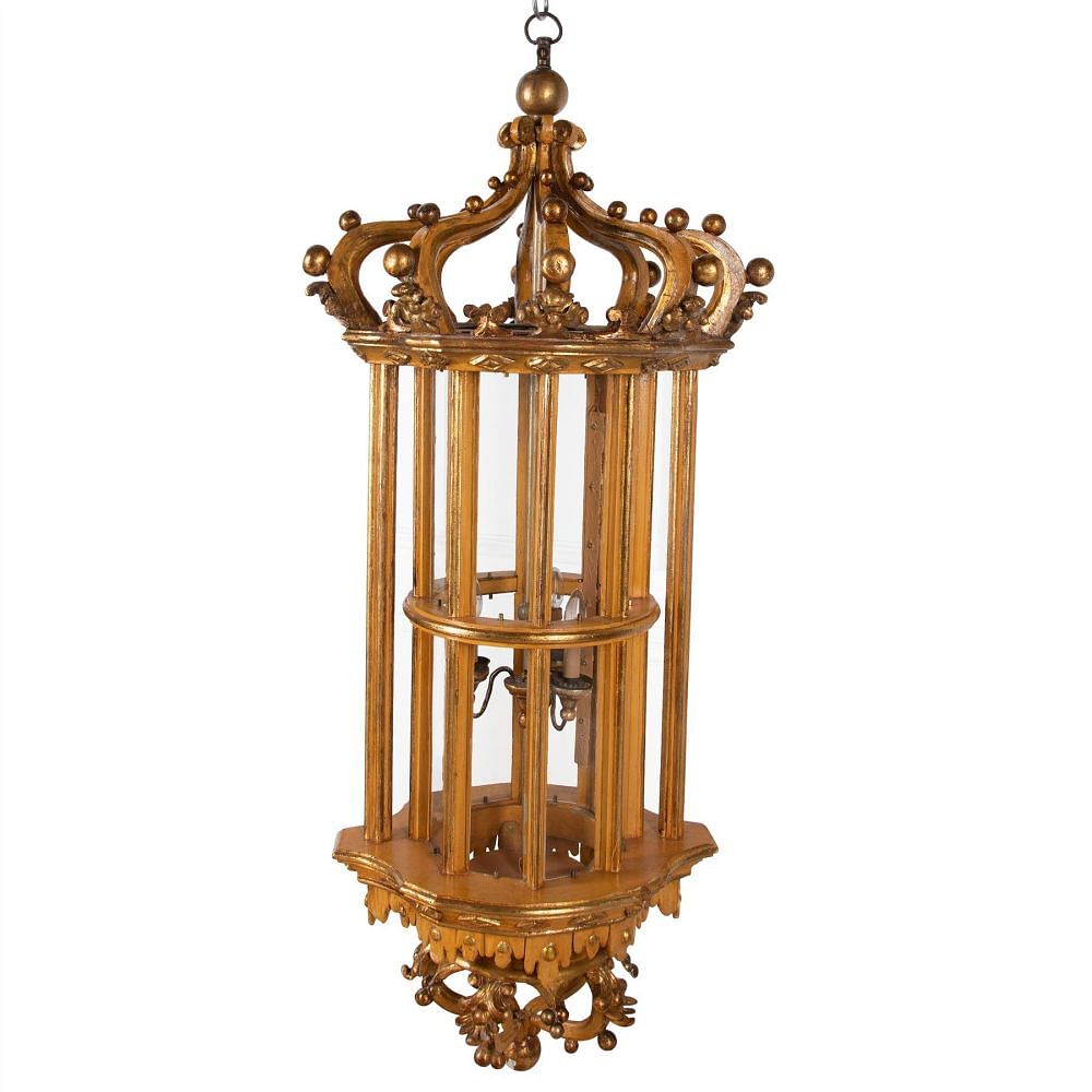 19th Century Italian Giltwood Lantern LL0360992