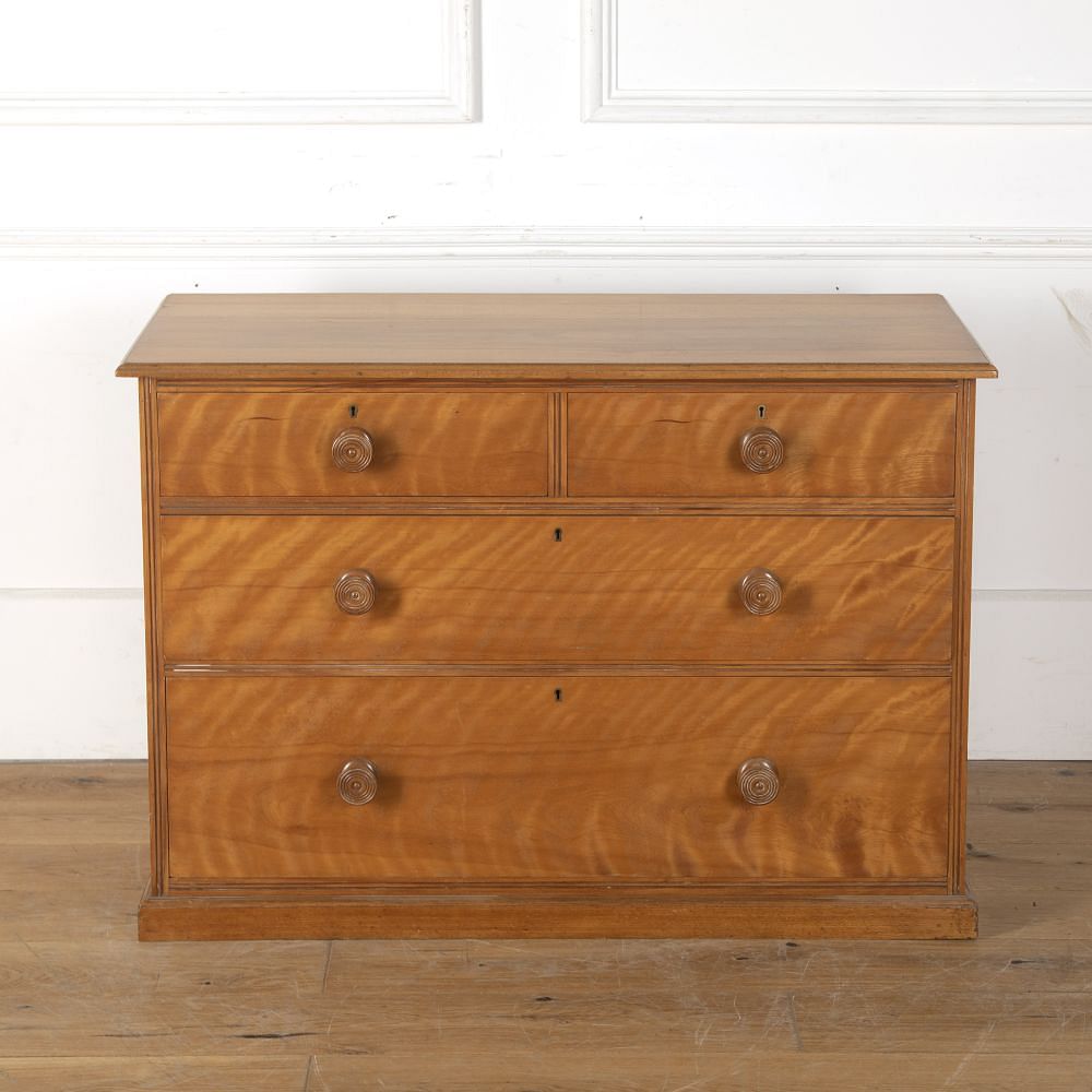 19th Century Satin Birchwood Chest of Drawers CC109494