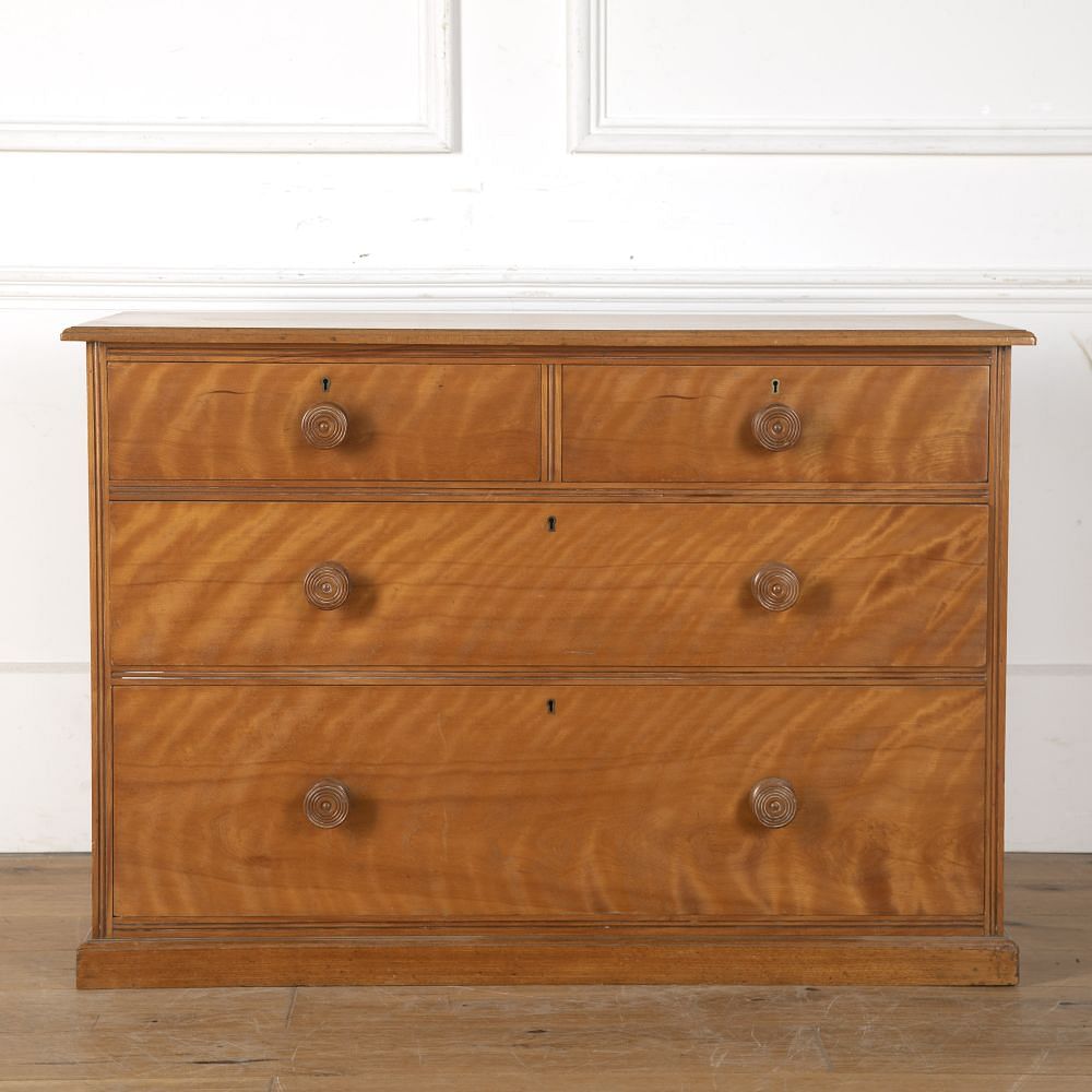 19th Century Satin Birchwood Chest of Drawers CC109494