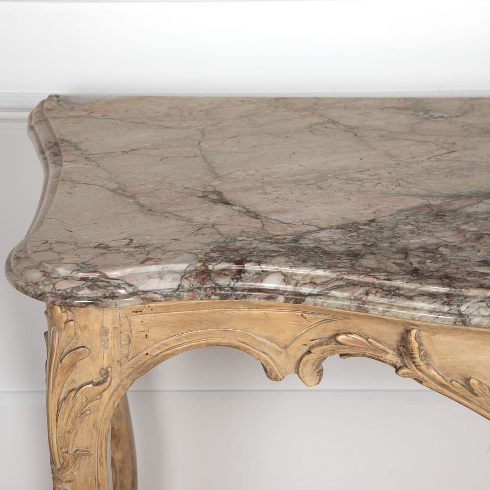 19th Century Walnut Console with Marble Top CO8126619