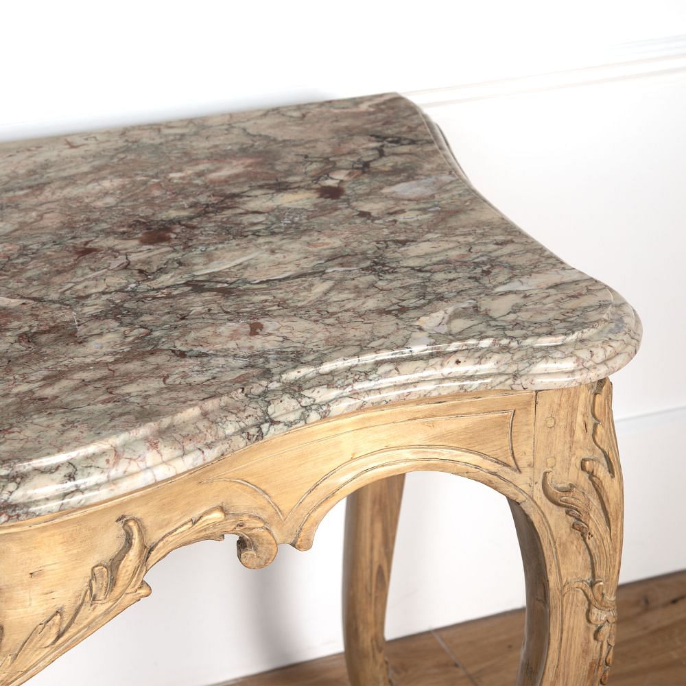 19th Century Walnut Console with Marble Top CO8126619