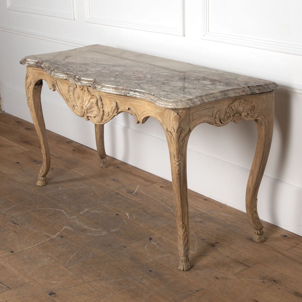 19th Century Walnut Console with Marble Top CO8126619