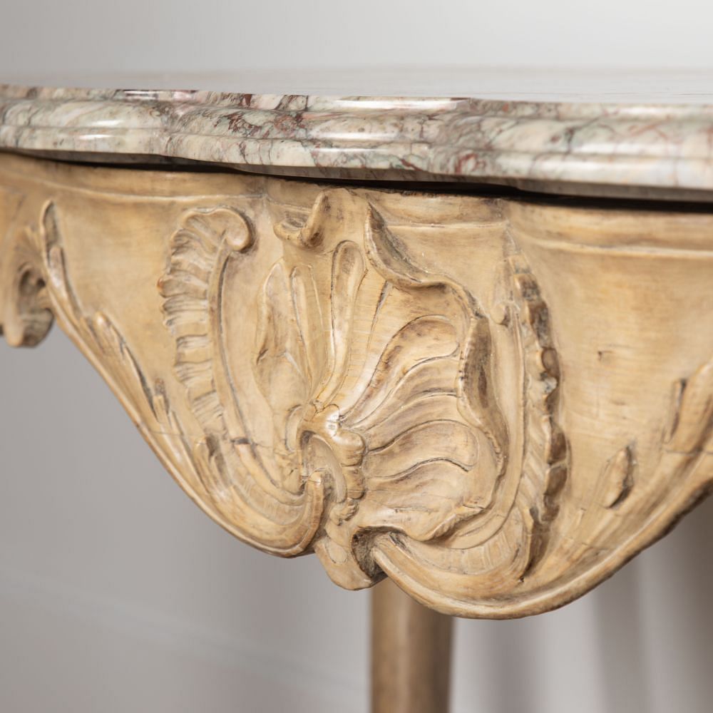19th Century Walnut Console with Marble Top CO8126619