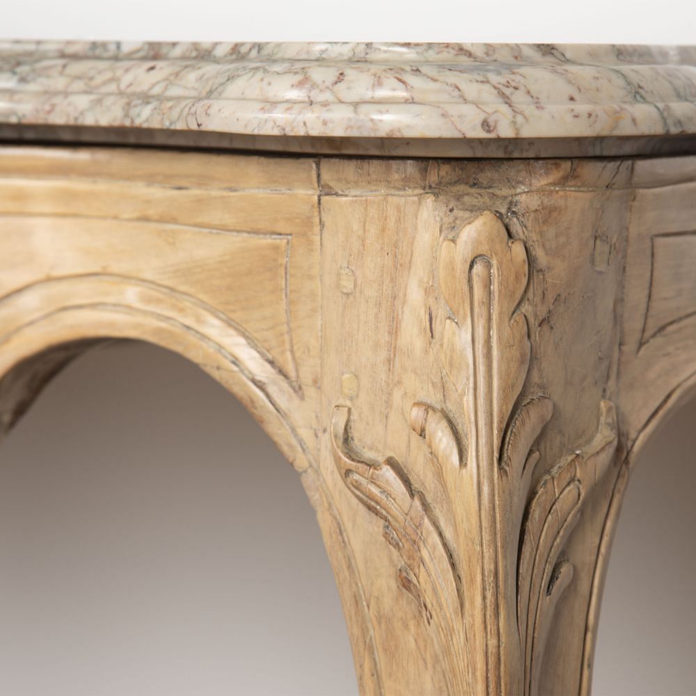 19th Century Walnut Console with Marble Top CO8126619