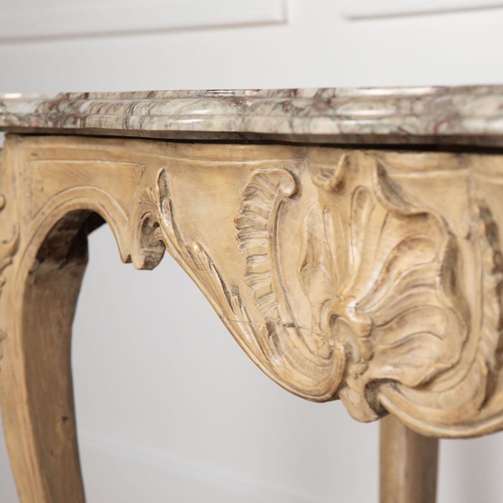 19th Century Walnut Console with Marble Top CO8126619