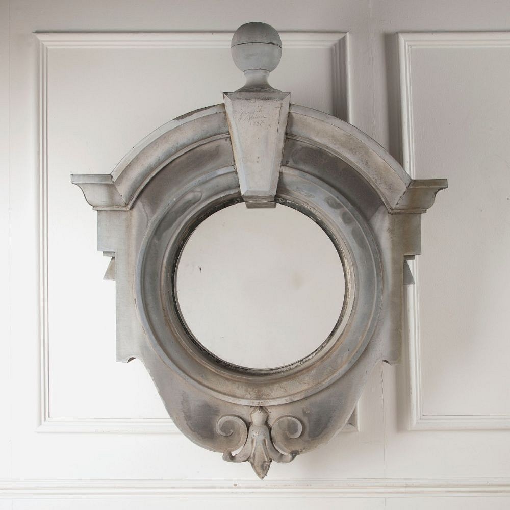 19th Century Zinc Mirrored Architectural Frame MI6061637