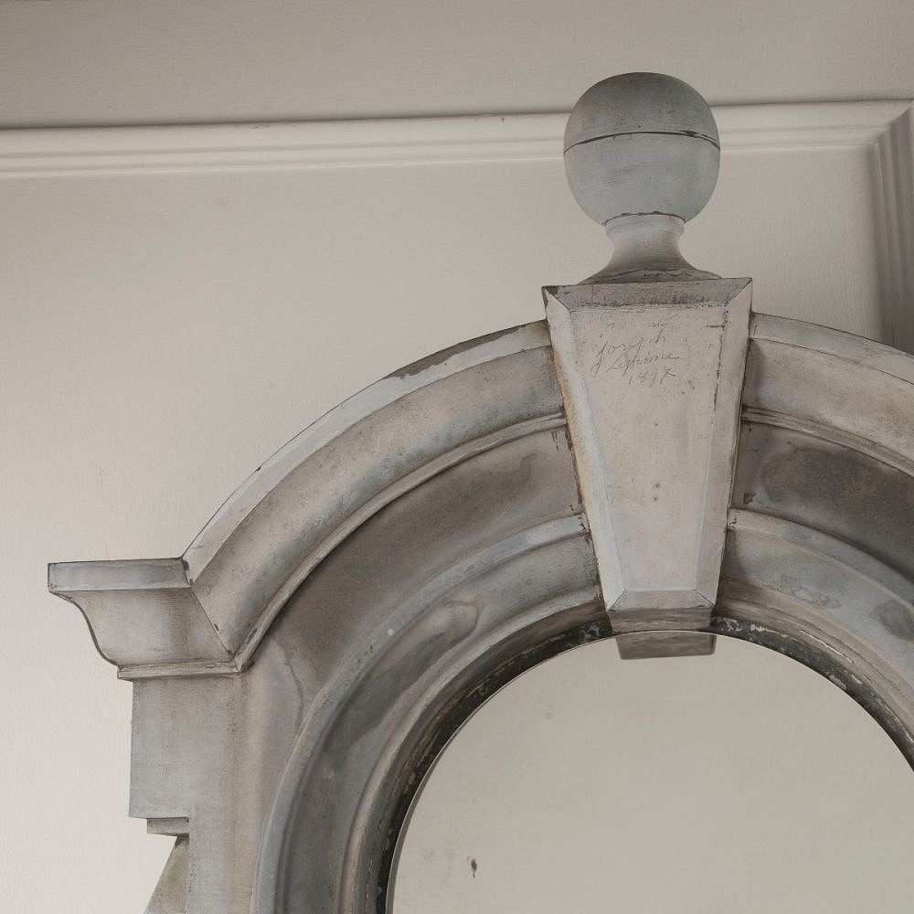 19th Century Zinc Mirrored Architectural Frame MI6061637