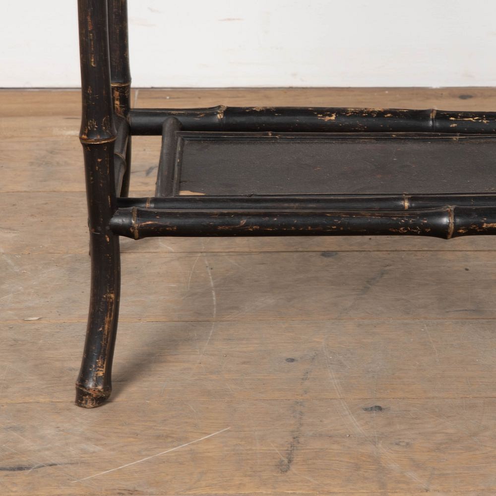 20th Century Edwardian Ebonised Bamboo Magazine Rack OF8028094
