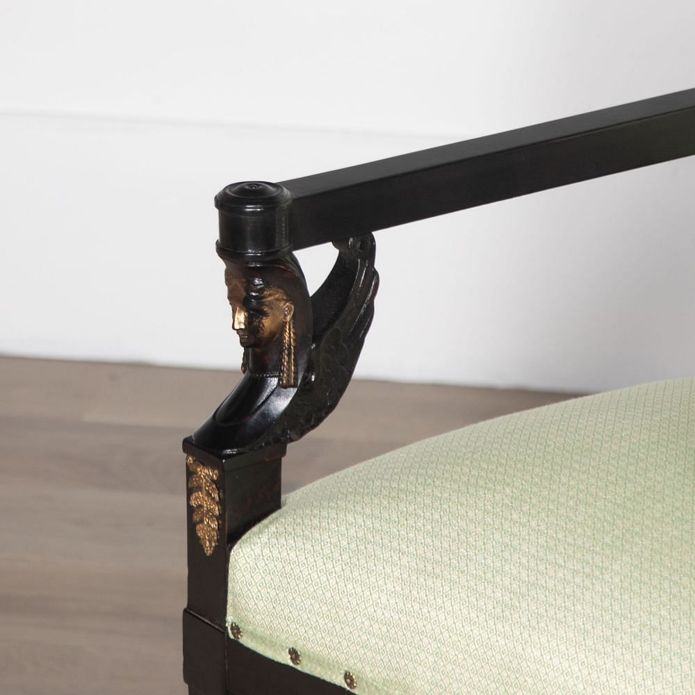 20th Century Pair of Ebonised Empire Armchairs CH8431541