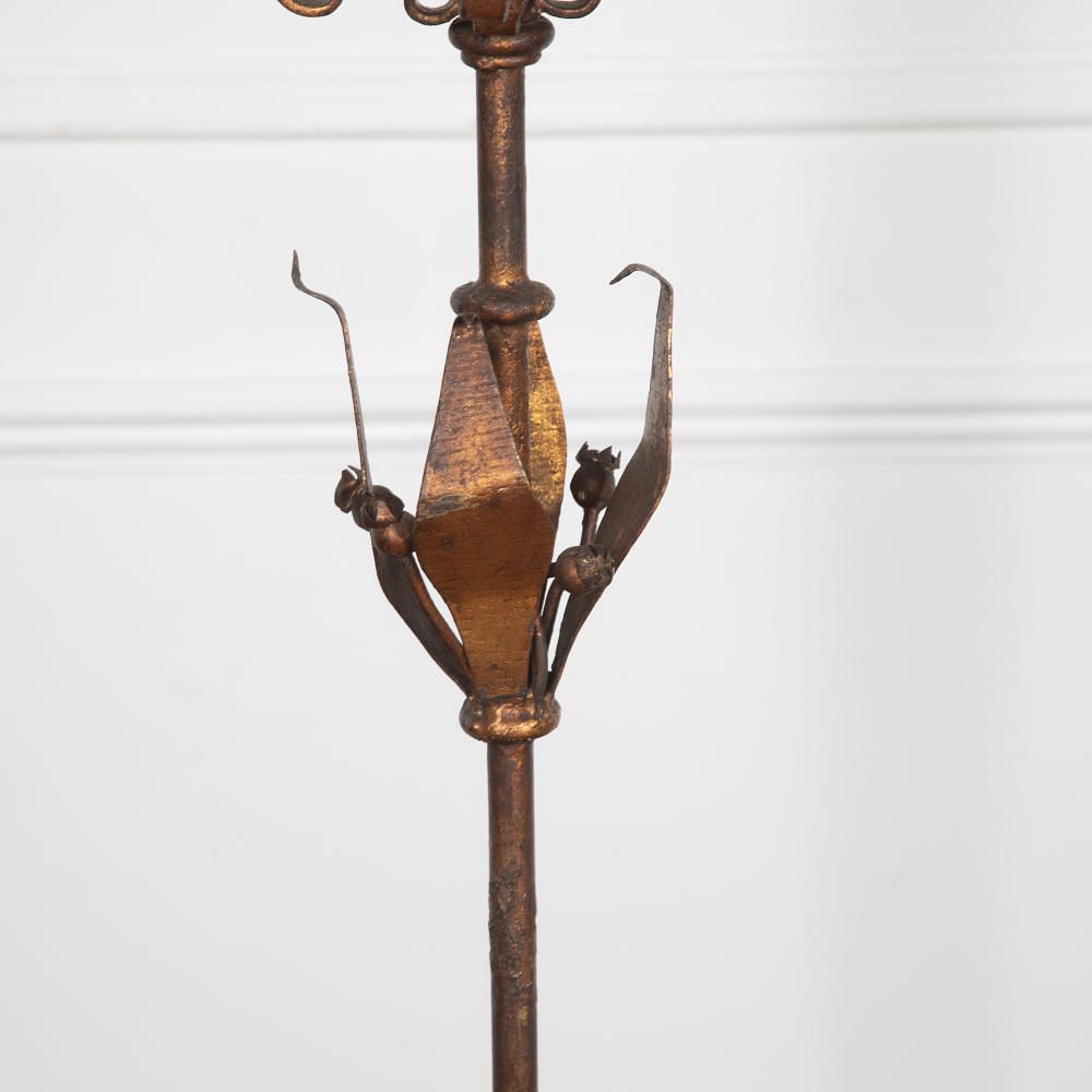 20th Century Spanish Gilt Iron Floor Lamp LF1528739
