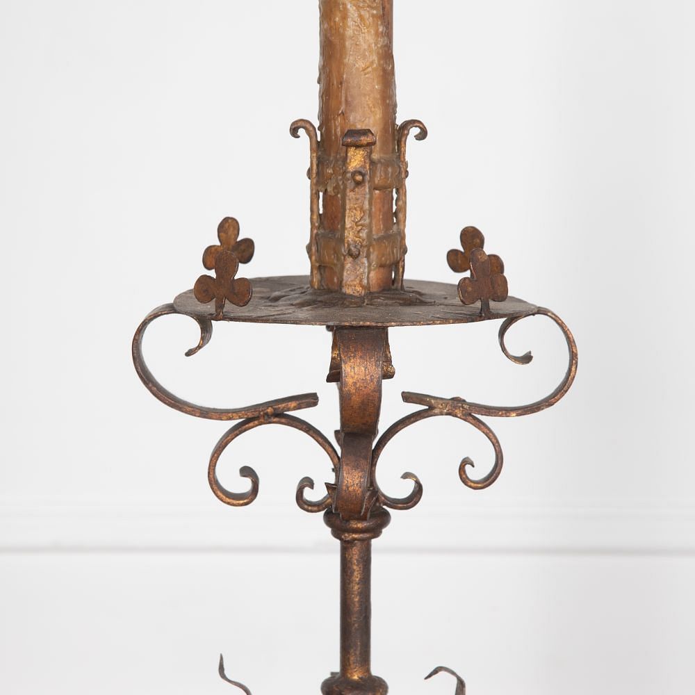 20th Century Spanish Gilt Iron Floor Lamp LF1528739