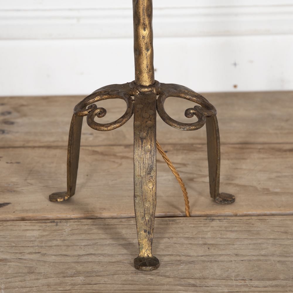 20th Century Spanish Gilt Iron Table Lamp LL1527594
