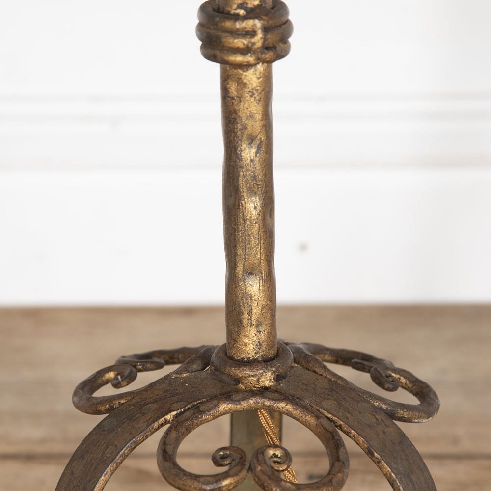 20th Century Spanish Gilt Iron Table Lamp LL1527594