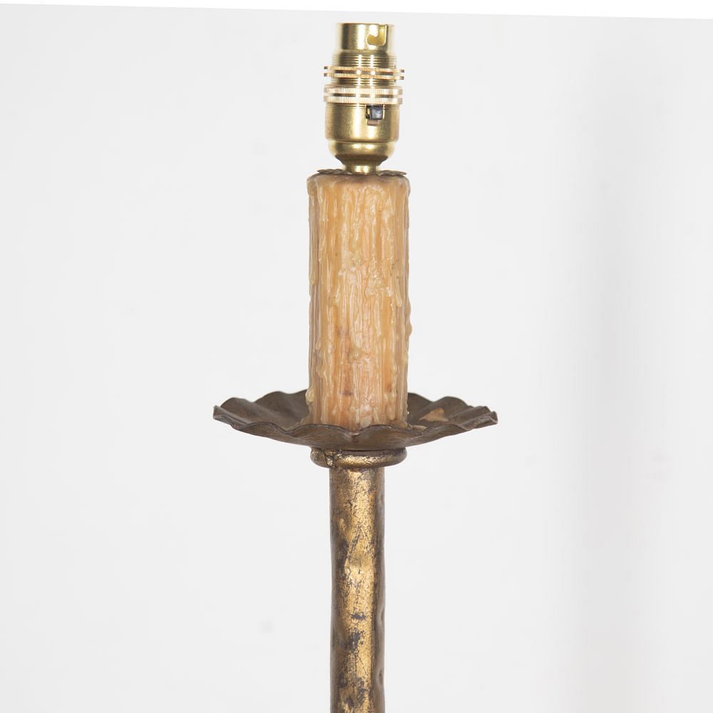 20th Century Spanish Gilt Iron Table Lamp LL1527594
