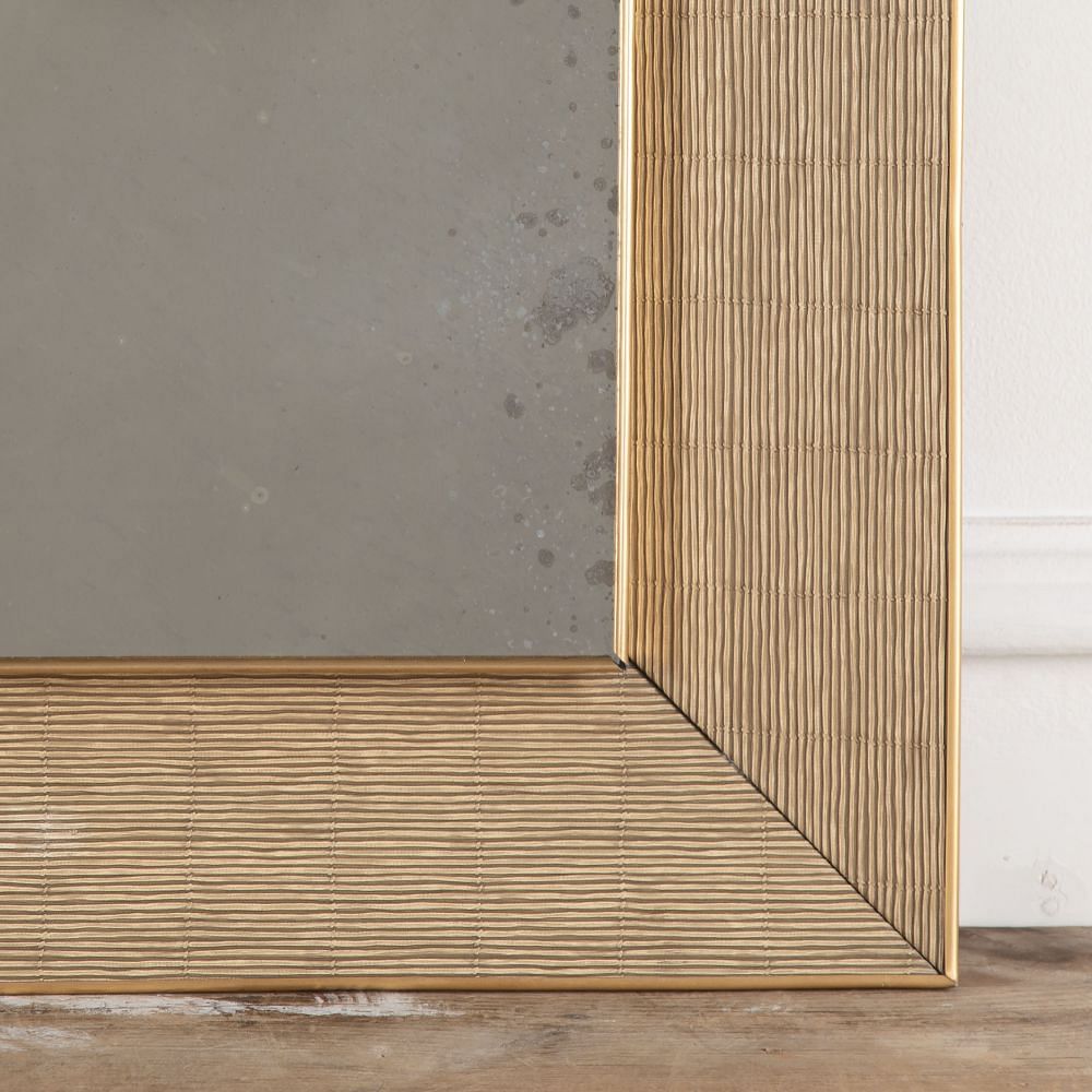 20th Century Textured Wood Framed Mirror MI3026275
