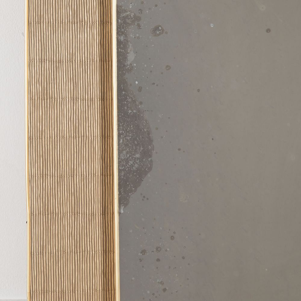 20th Century Textured Wood Framed Mirror MI3026275