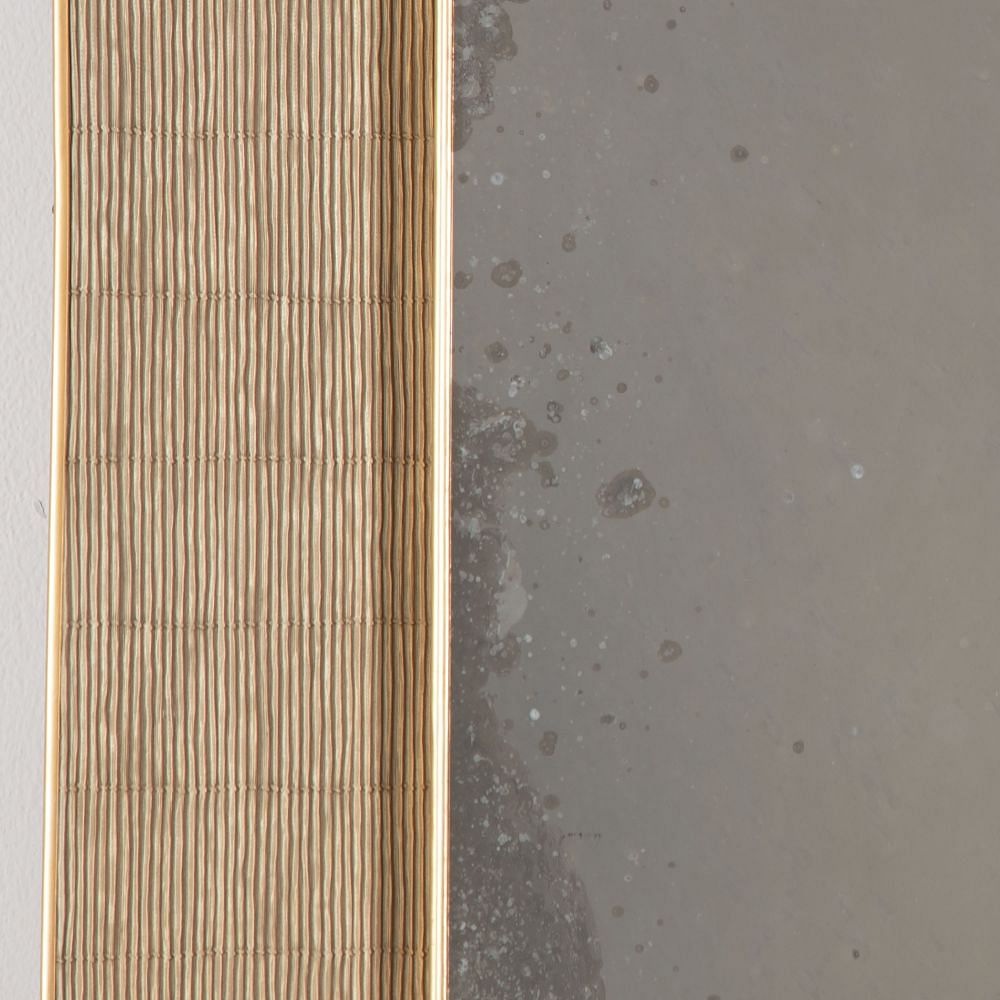 20th Century Textured Wood Framed Mirror MI3026275