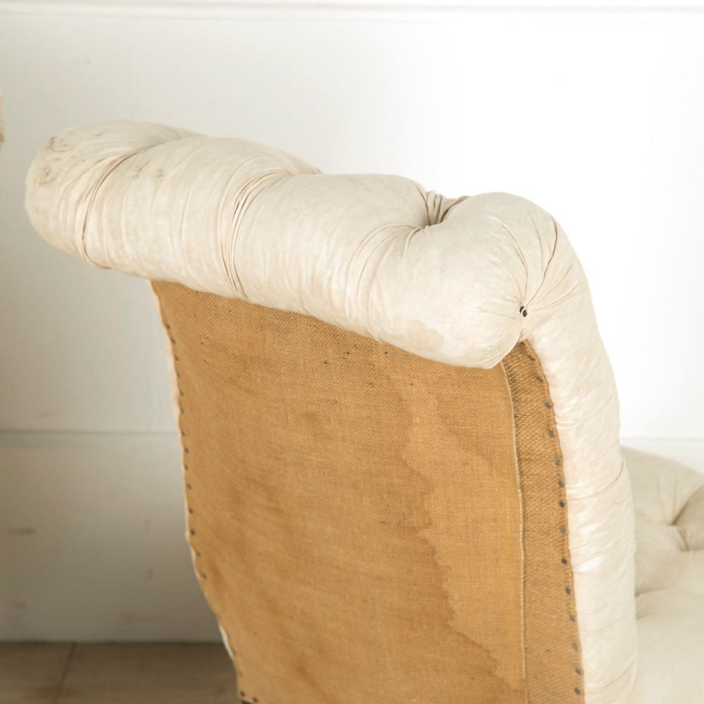 Pair of 19th Century Napoleon III Slipper Chairs CH2060578