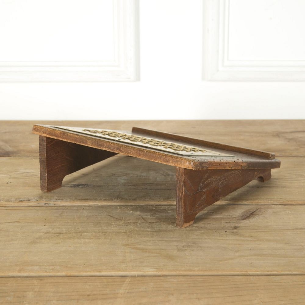 French Brass and Wooden Foot Rest ST379654