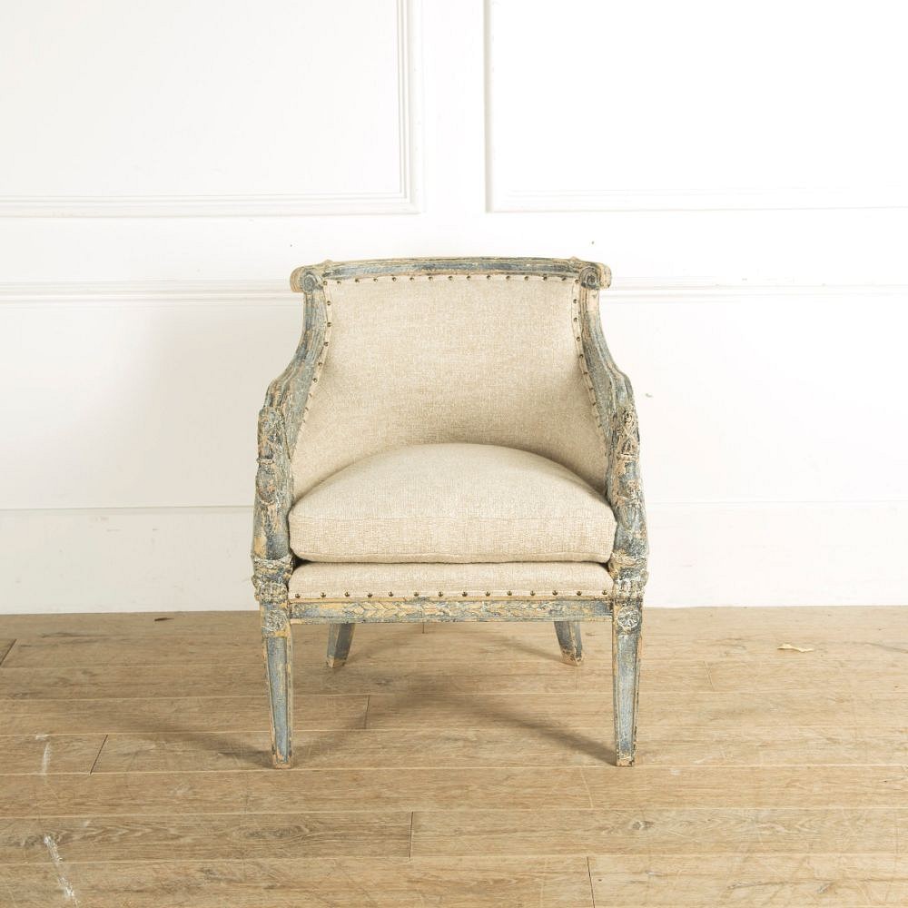 Painted Swedish Armchair in Empire Style CH9058177