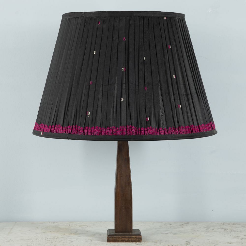 50cm Black & Pink Silk Lampshade LS665913