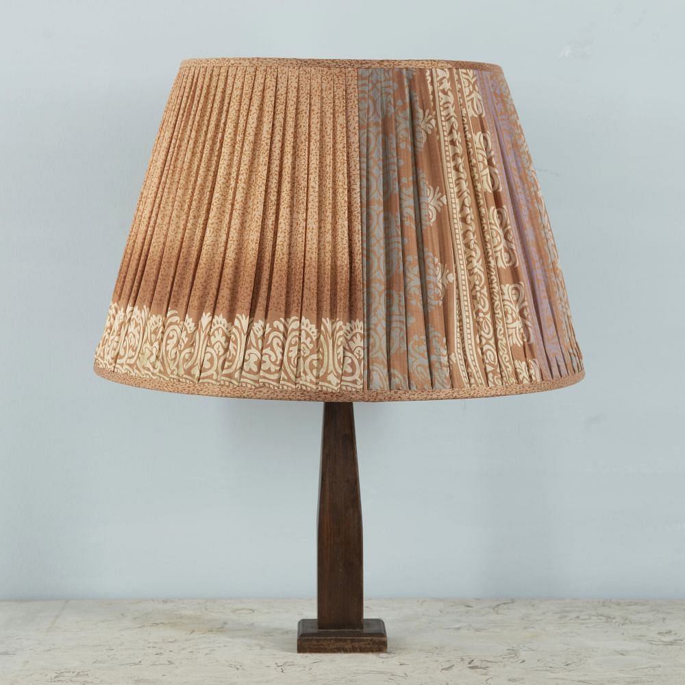 50cm Pale Pink and Cream With Pallu Silk Lampshade DA6614198