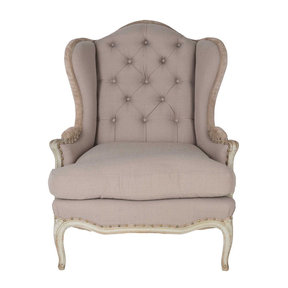 French Painted Button Back Armchair CH0659363